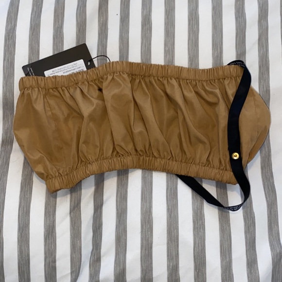 Camel shirred ring front bandeau bralet - Picture 3 of 4